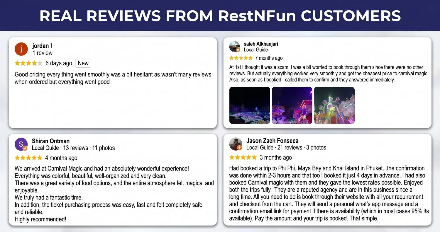 RestnNFun online travel review with customer.